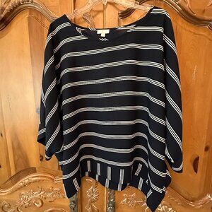 Navy with stripe blouse Size Medium